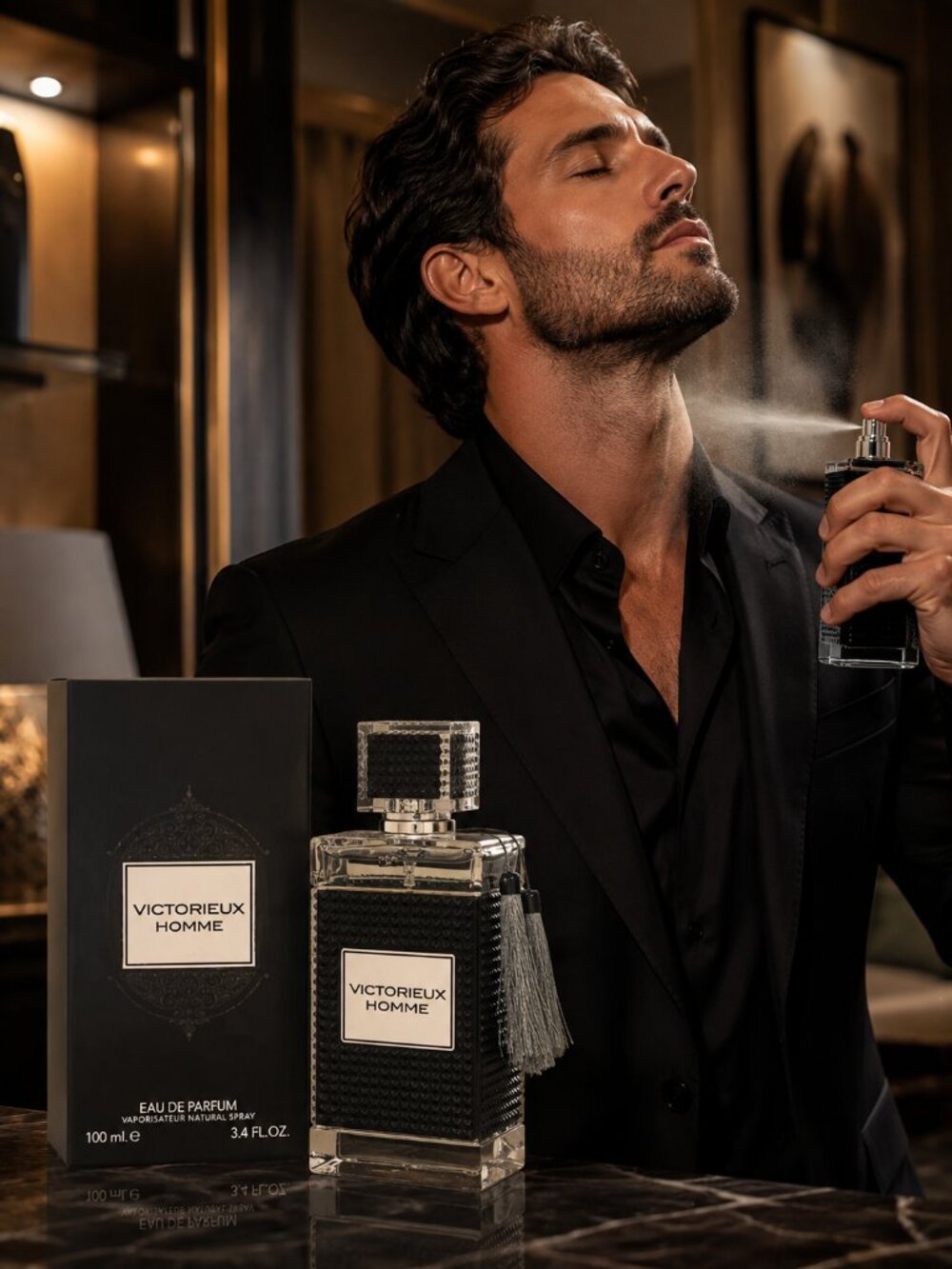 Victorieux Homme By VURV ( Lattafa) EDP For Men 100Ml 3.4 Fl, Oz